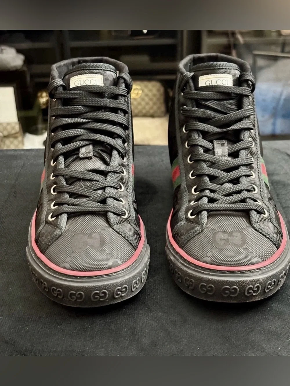 Gucci Off the Grid Tennis 1977 Black GG Size 8. Comes With receipt & COA.